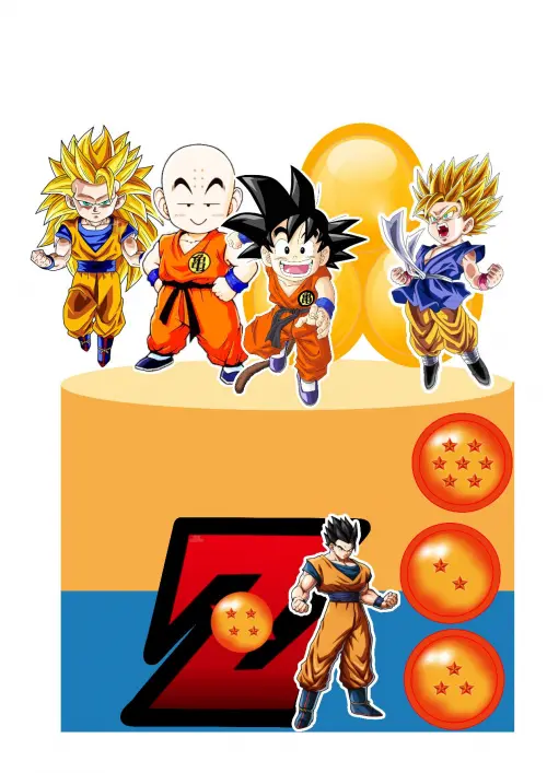 Topo de Bolo Dragon Ball Z