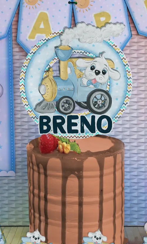 topo de bolo cachorrinho