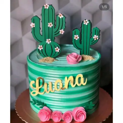 Topo de Bolo Cactos