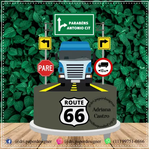 Topo de Bolo Caminhão
