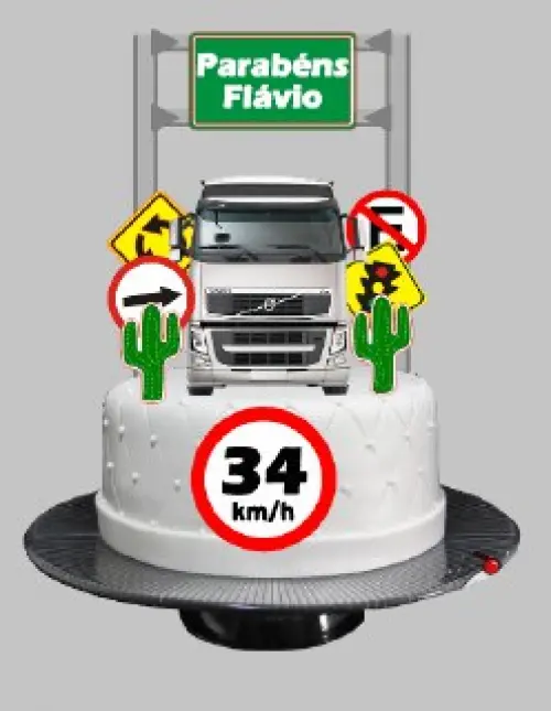Topo de Bolo Caminhão