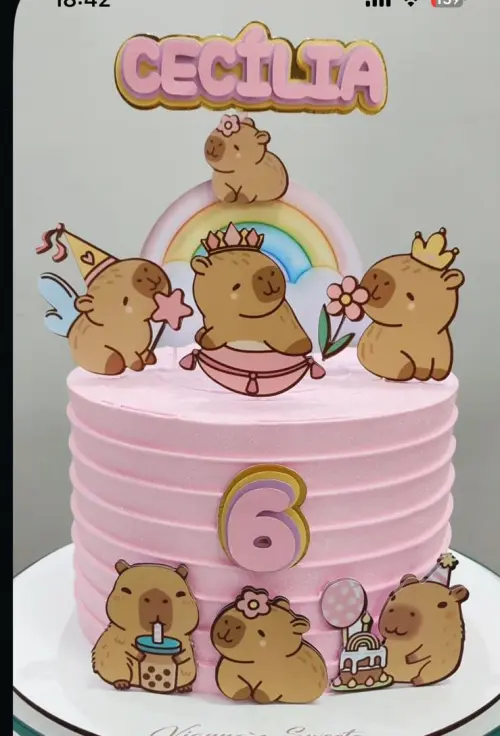 Topo de bolo Capivara