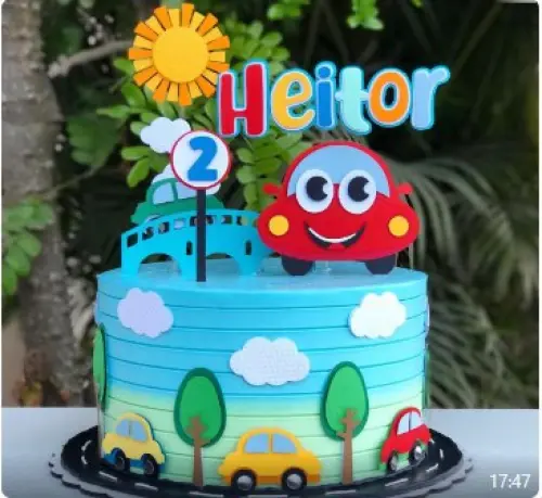 Topo de Bolo Carrinho