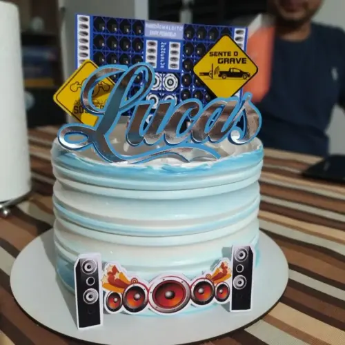 Topo de bolo Carro de Som