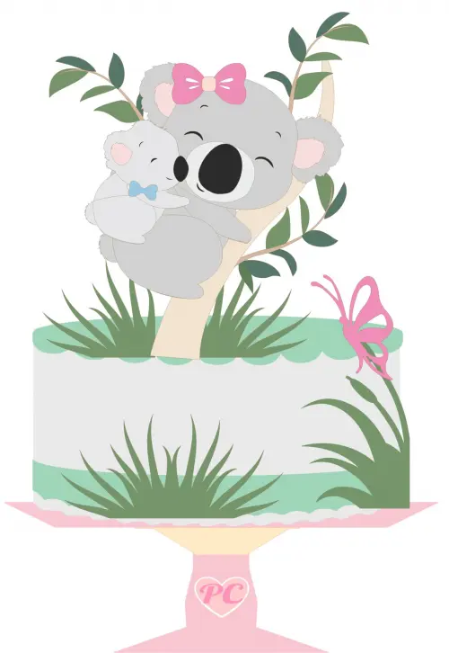 Topo de Bolo Coala
