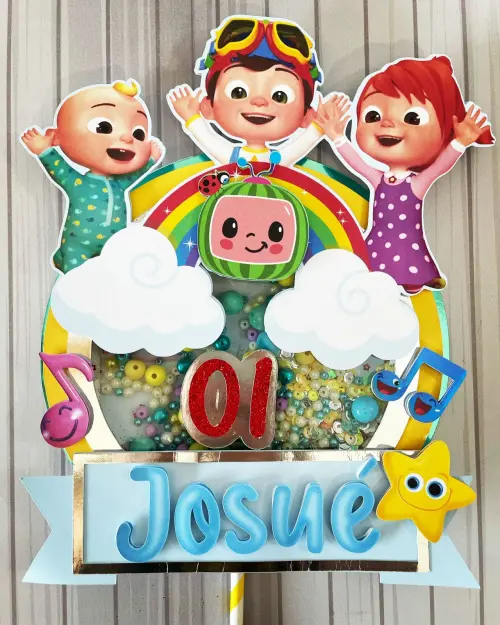 Topo de Bolo Cocomelon