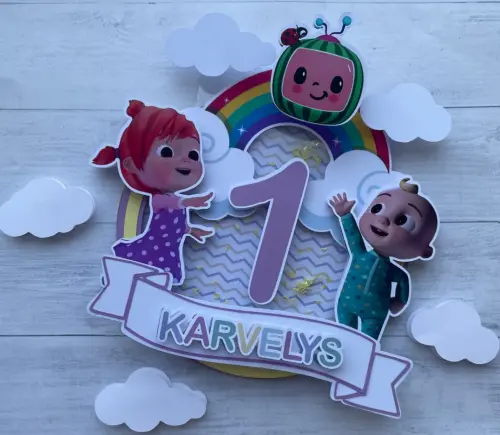 Topo de Bolo Cocomelon