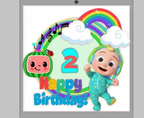 Topo de Bolo Cocomelon