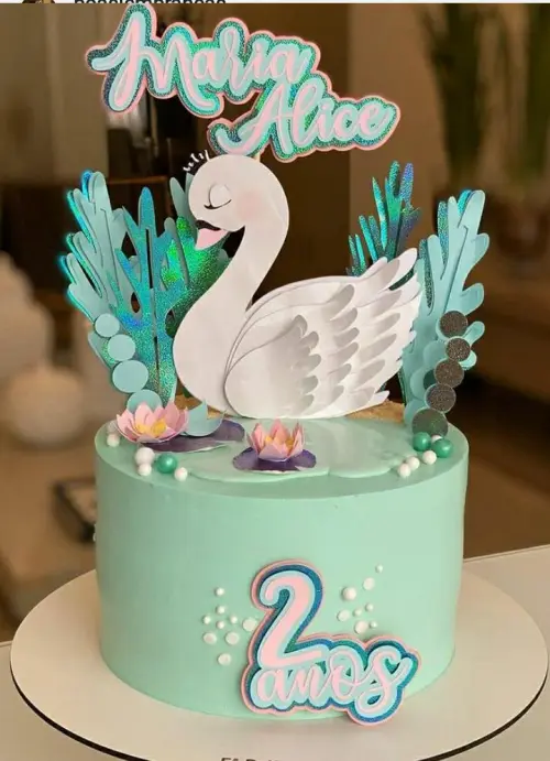 Topo de Bolo Cisne