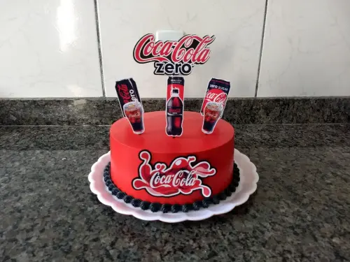 Topo de Bolo Coca Cola