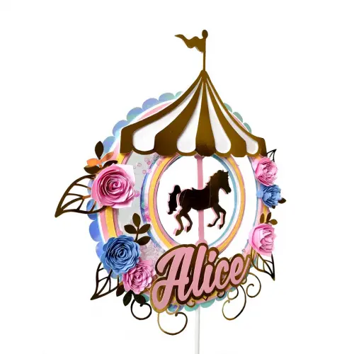 Topo de Bolo Carrossel