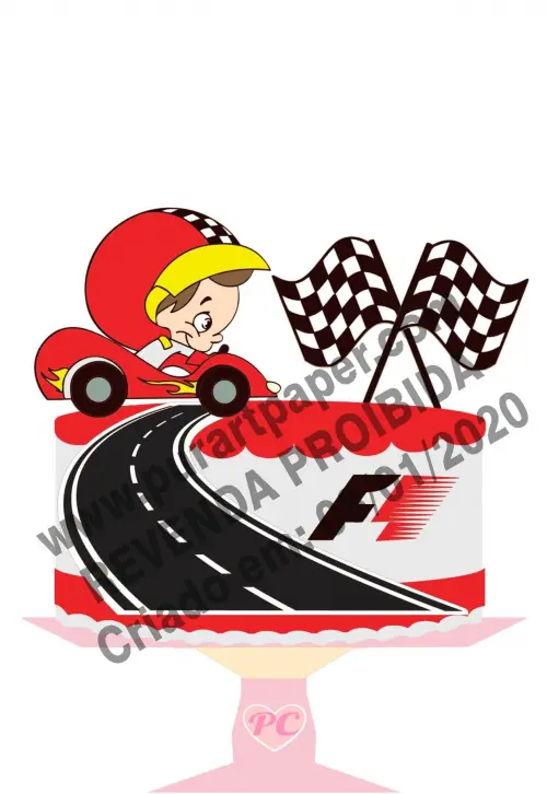 topo de bolo corrida