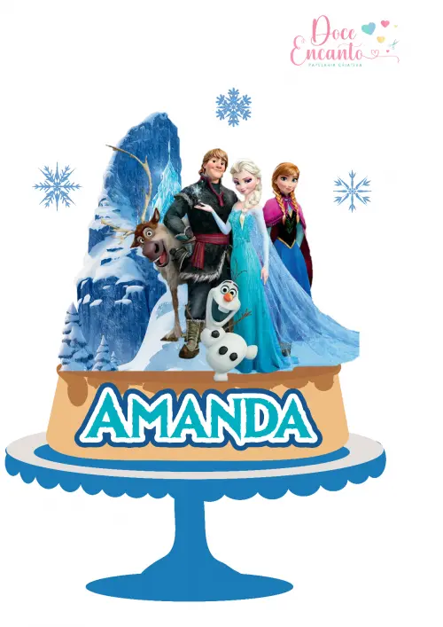 Topo de bolo Frozen