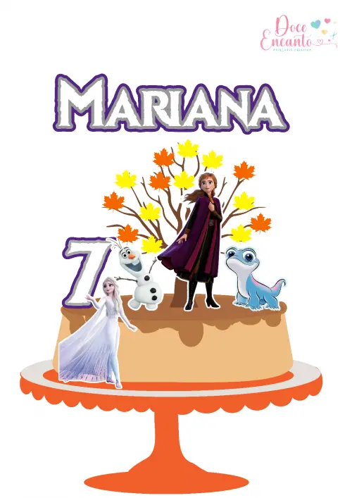 Topo de bolo Frozen
