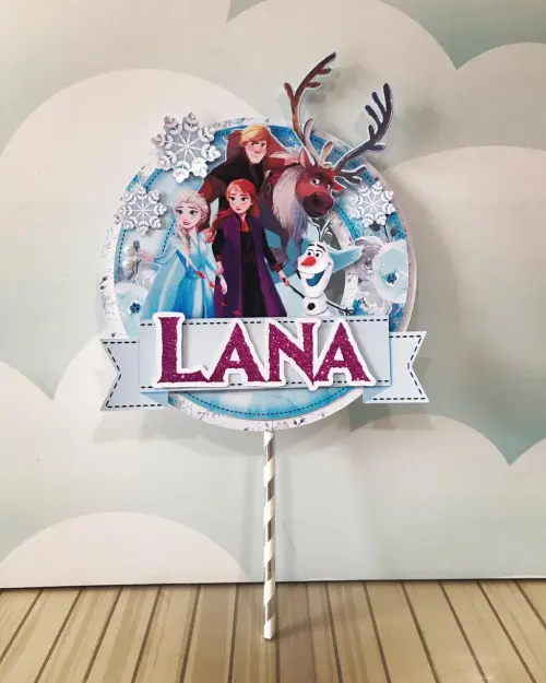Topo de bolo Frozen