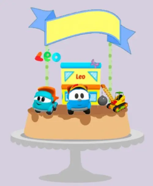 Topo de bolo Léo o Caminhao