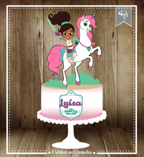 Topo de Bolo Princesa Nela