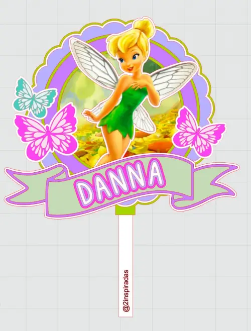 Topo de Bolo Sininho