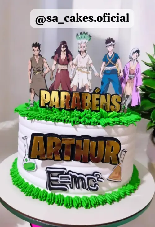 Arquivo de corte topo de bolo Dr Stone