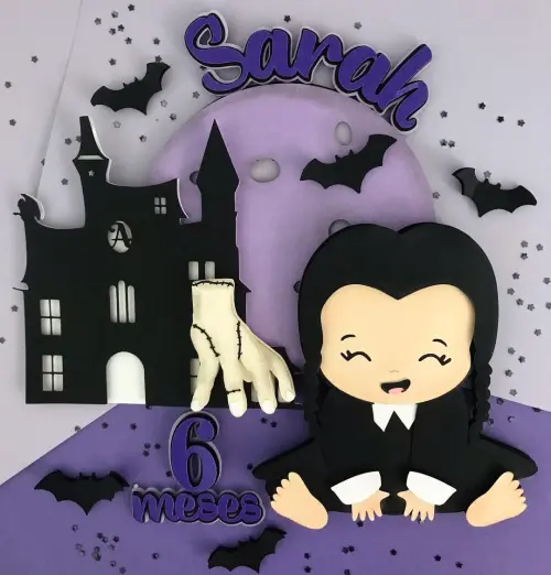 Arquivo de corte topo de bolo Wandinha