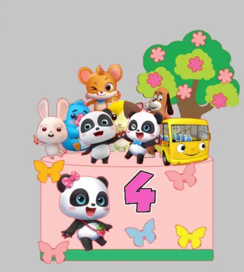 Topo de bolo Baby Bus