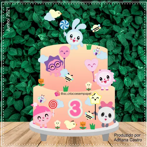 Topo de bolo Baby Riki