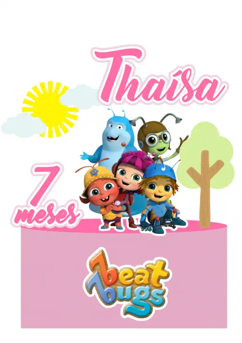 Topo de Bolo Beat bugs