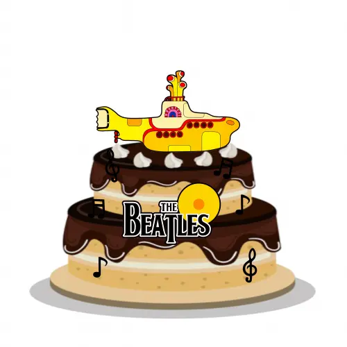 Topo de Bolo Beatles