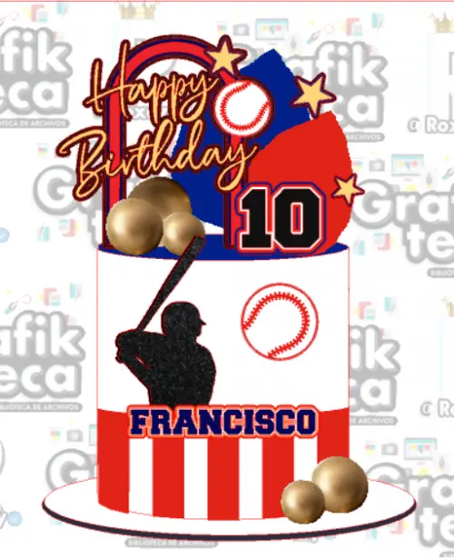 Topo de bolo Baseball