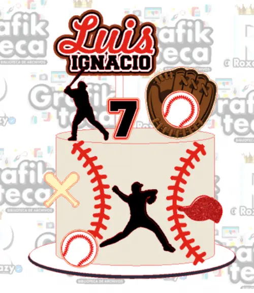 Topo de bolo Baseball