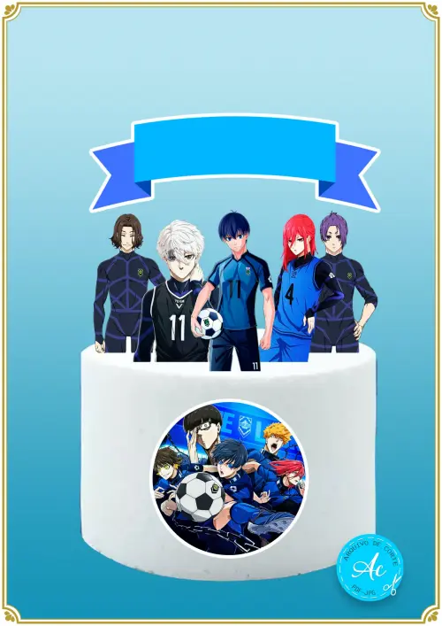 Topo de bolo Blue Lock