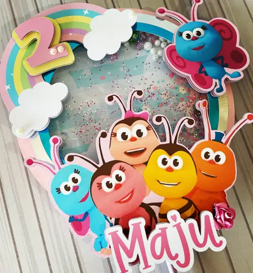 Topo de bolo Bichikids