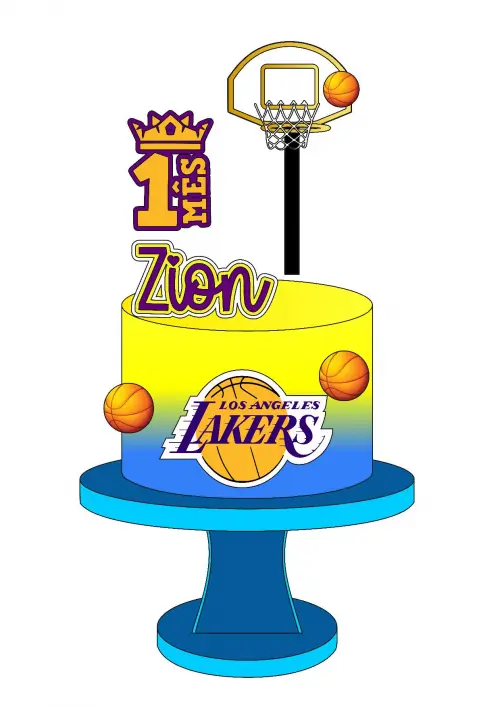 Topo de bolo Basquete