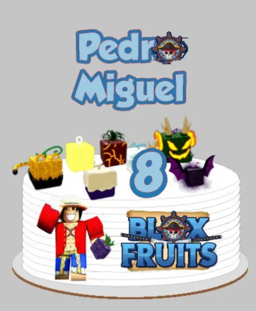 Topo de bolo Blox Fruit
