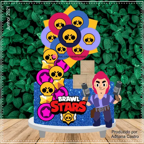 Topo de bolo Brawl Star