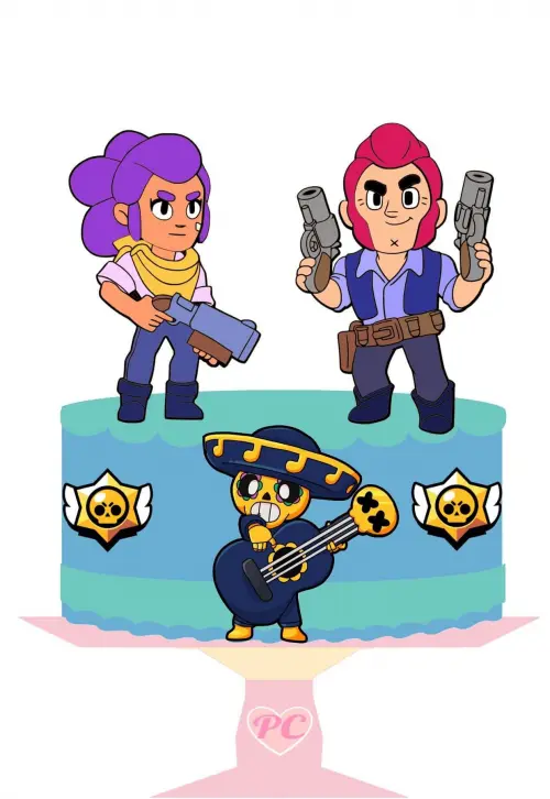 Topo de bolo Brawl Star
