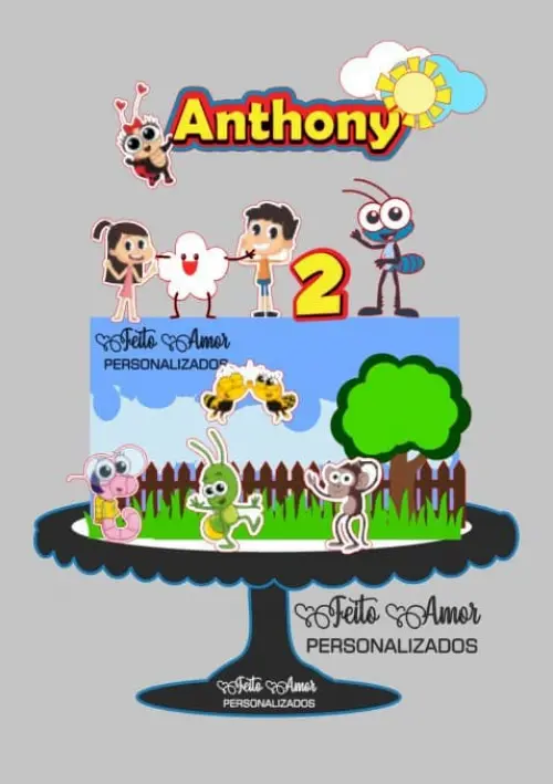 Topo de bolo Bob Zoom