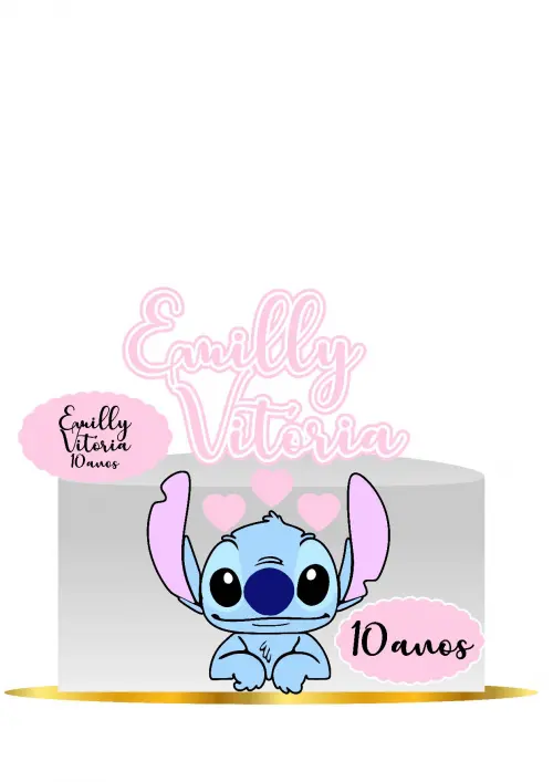 Topo de bolo Stitch