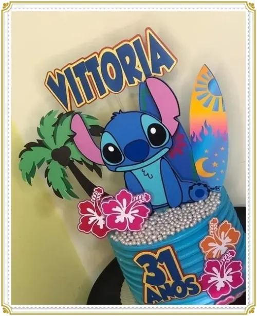 Topo de bolo Stitch