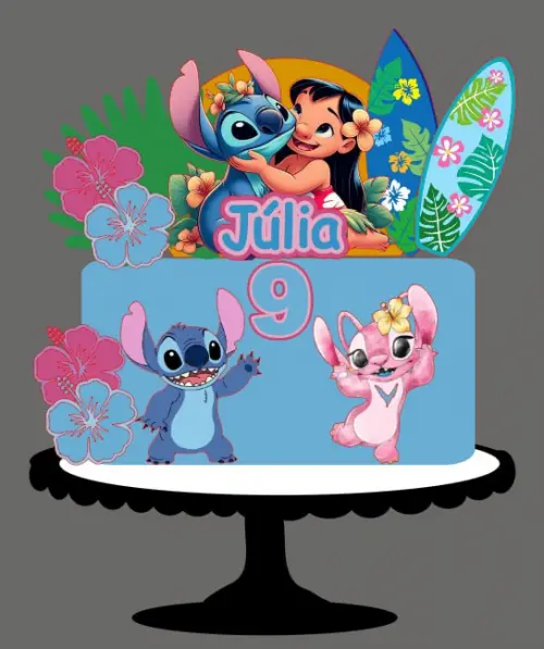 Topo de bolo Stitch