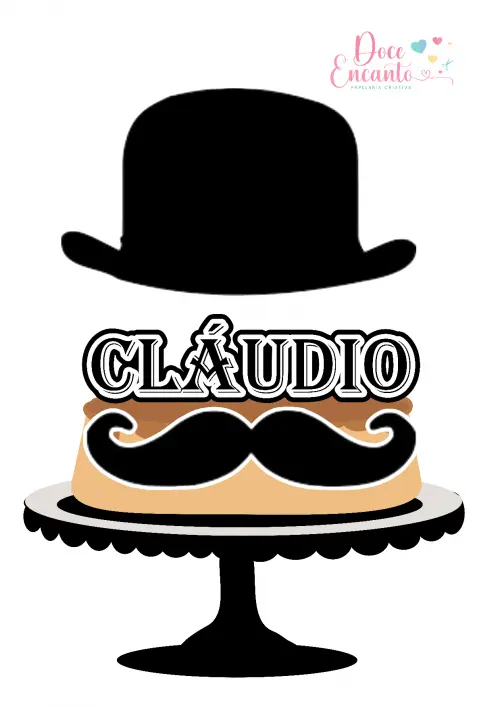 Topo de bolo Bigode