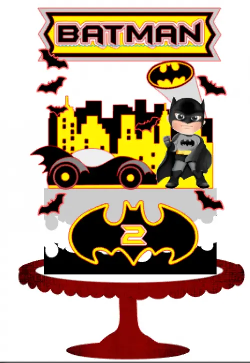 Topo de bolo Batman