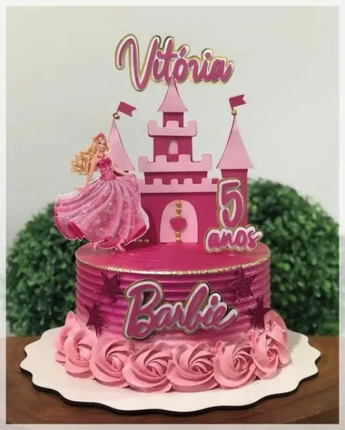 Topo de Bolo Barbie