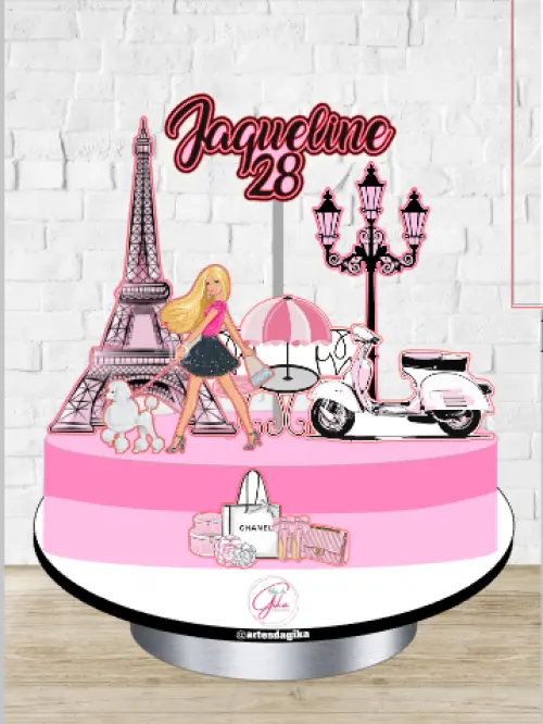 Topo de Bolo Barbie