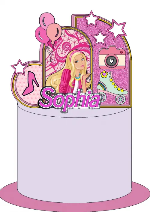 Topo de Bolo Barbie