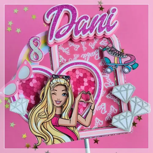 Topo de Bolo Barbie