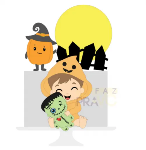 Topo de Bolo Halloween