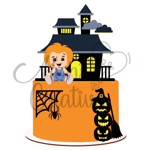 Topo de Bolo Halloween