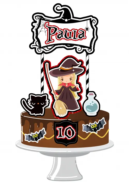 Topo de Bolo Halloween