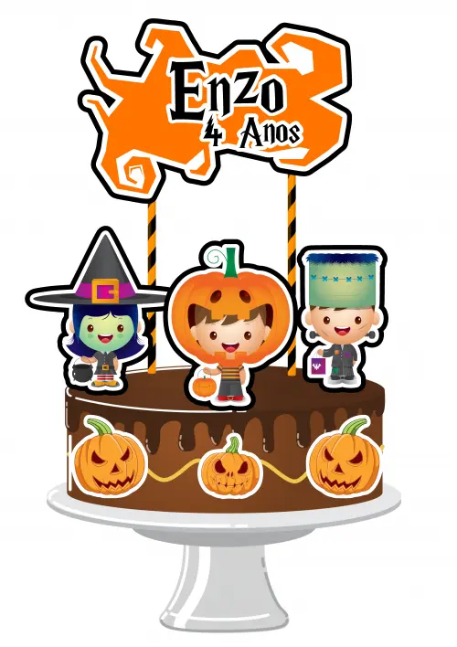 Topo de Bolo Halloween